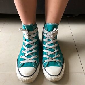 Converse Teal High Tops